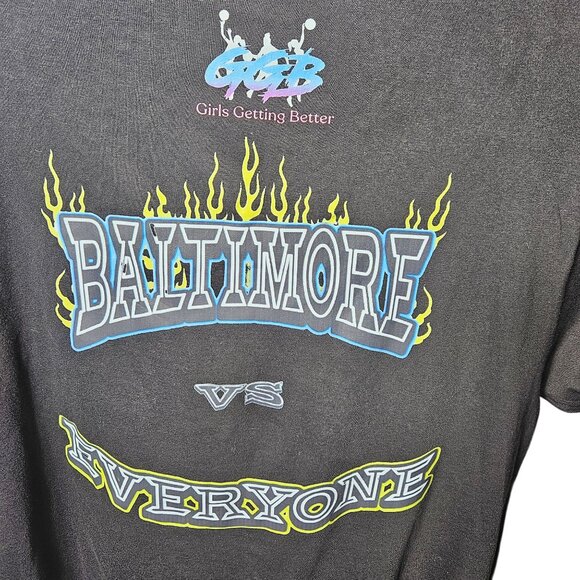 Angel Reese Graphic Tee Baltimore Vs Everyone Top Supreme M Black Cotton - Picture 6 of 6